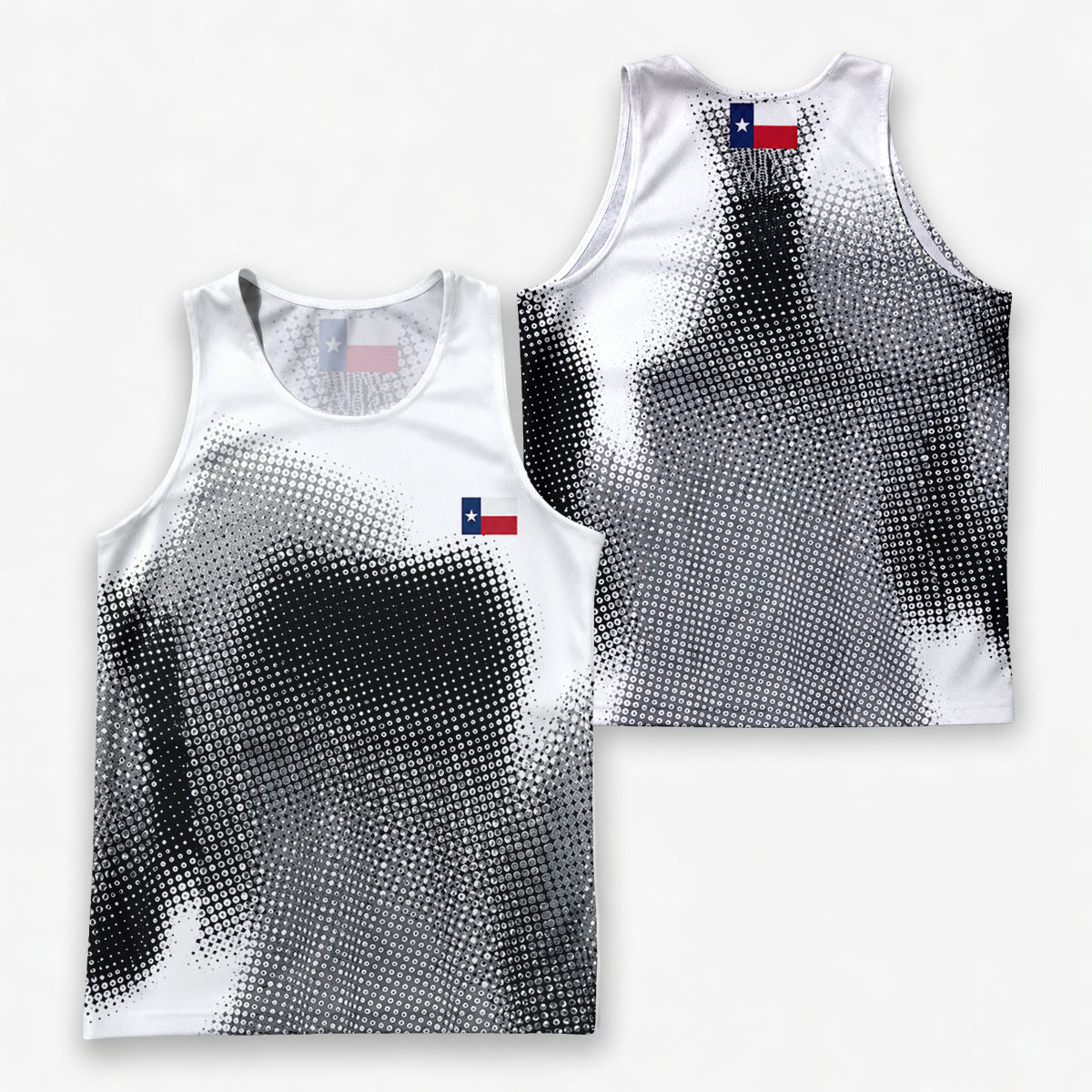 Monochrome Texas Running Tank Top _ State Pride Tech Running Singlet