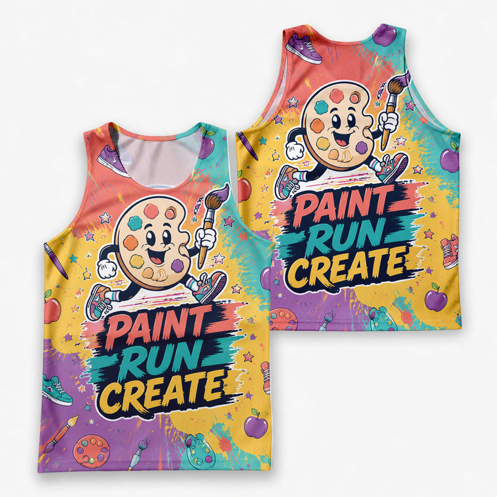 Teacher Running Tank Top Art Teacher Runner Tech Running Singlet