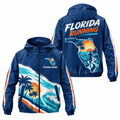 Custom Name Florida Map Runner Florida Running Windbreaker Jacket