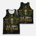 Veteran Running Tank Top - US Army Veteran V6 Tech Singlet