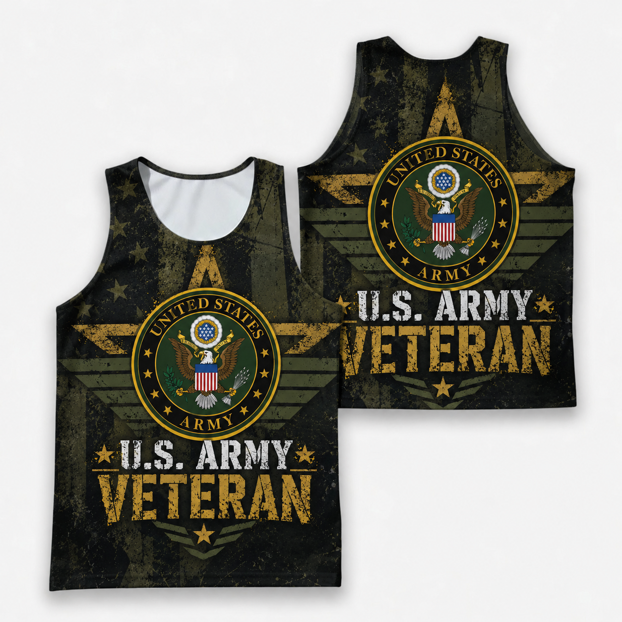 Veteran Running Tank Top - US Army Veteran V6 Tech Singlet