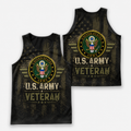 Veteran Running Tank Top - US Army Veteran V7 Tech Singlet