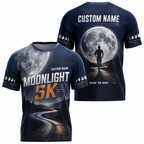 Custom Name Moonlight 5K Halloween Tech Running T-Shirt