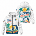Custom Name Florida Palm Run Florida Running Windbreaker Jacket