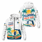 Custom Name Florida Palm Run Florida Running Windbreaker Jacket