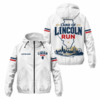Custom Name Land of Lincoln Run Illinois Running Windbreaker Jacket
