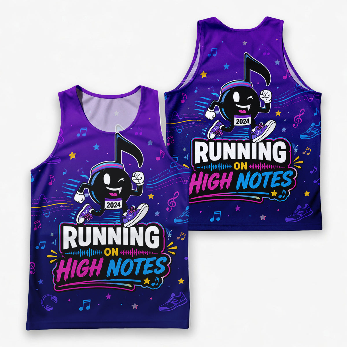 Teacher Running Tank Top Music Teacher Runner Tech Running Singlet