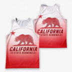 Halftone Star & Bear California State Running Tank Top