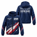 Custom Name Patriot Pace Jacket Running Windbreaker Jacket