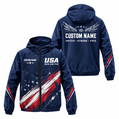 Custom Name Patriot Pace Jacket Running Windbreaker Jacket