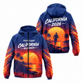 Custom Name California Sunset Runner Running Windbreaker Jacket