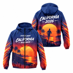 Custom Name California Sunset Runner Running Windbreaker Jacket