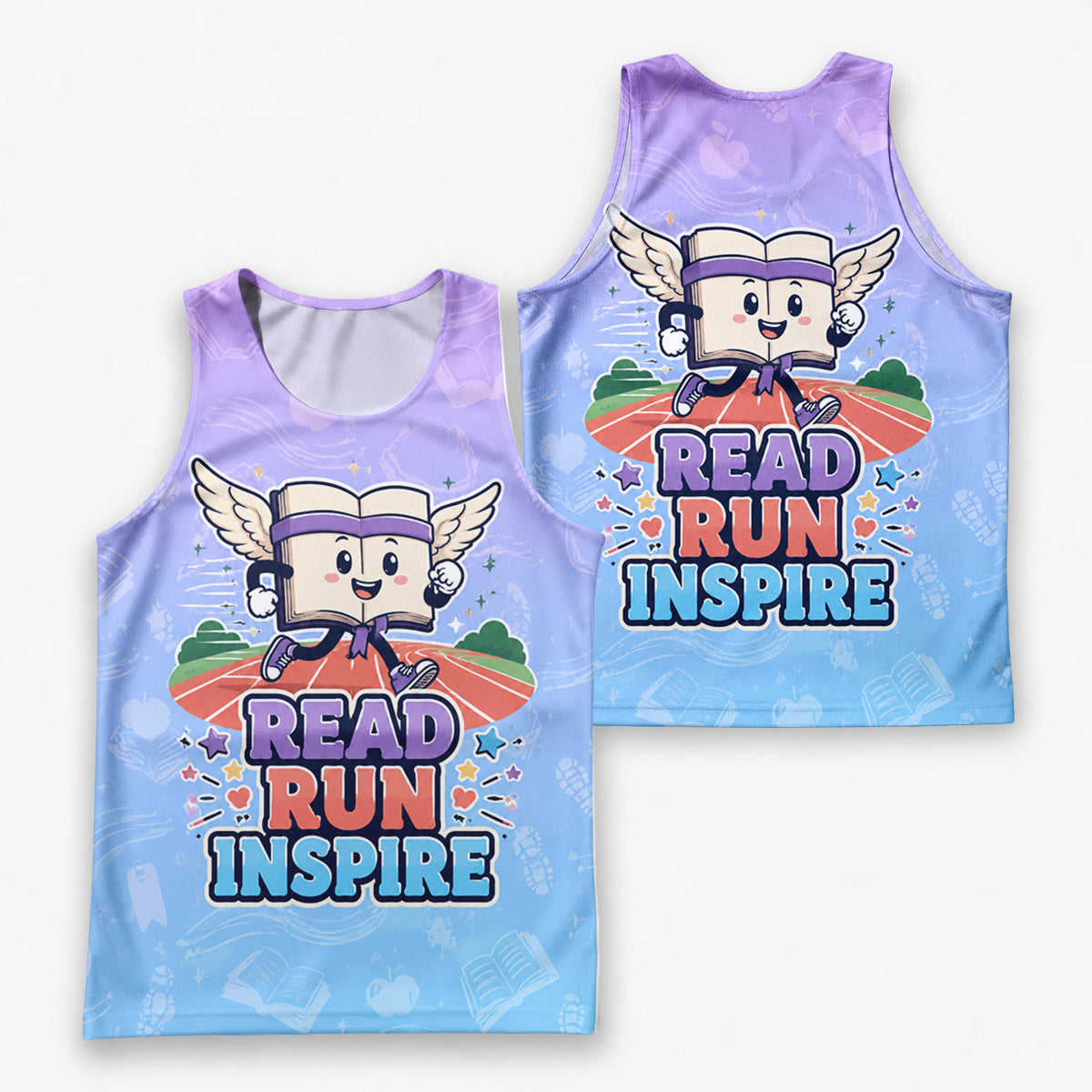 Teacher Running Tank Top Reading Teacher Runner Tech Running Singlet