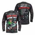 Custom Name Dear Santa, Define Fast Running Long Sleeve Shirt