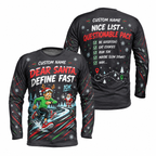 Custom Name Dear Santa, Define Fast Running Long Sleeve Shirt
