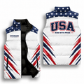 Stars & Stripes Velocity Sleeveless Running Puffer Jacket