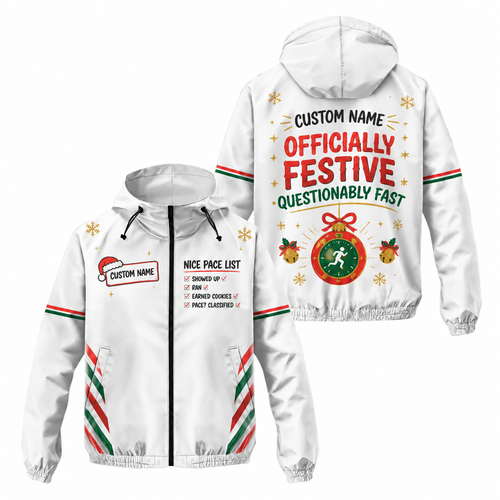 Custom Name Nice Pace List Running Windbreaker Jacket