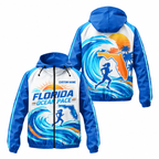 Custom Name Florida Ocean Pace Florida Running Windbreaker Jacket