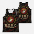 Veteran Running Tank Top - US Marine Corps Veteran V5 Tech Singlet