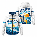 Custom Name Florida Gulf Run Florida Running Windbreaker Jacket