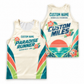 Custom Name Miles Paradise Miles Running Tank Top