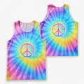 Funny Running Tank Top _ Pastel Hippie Tie Dye Tech Running Singlet