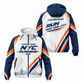 Custom Name NYC Racing Stripes Running Windbreaker Jacket