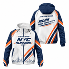 Custom Name NYC Racing Stripes Running Windbreaker Jacket