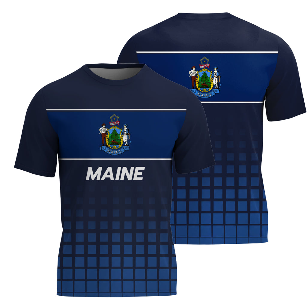 Maine State Pride Tech Running T-Shirt