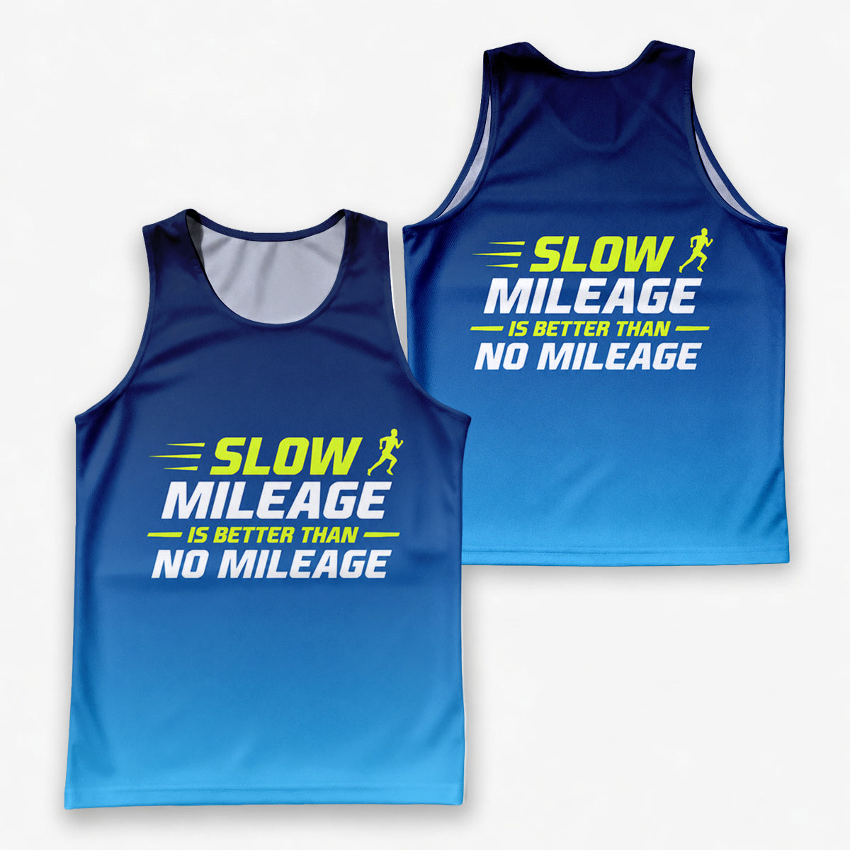 Funny Running Tank Top _ Slow Milegae Tech Running Singlet