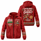 Custom Name Christmas Freakin’ Runner Santa Hustle Galveston Running Windbreaker Jacket