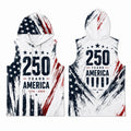 USA 250 Men's Workout Hooded Tank Top