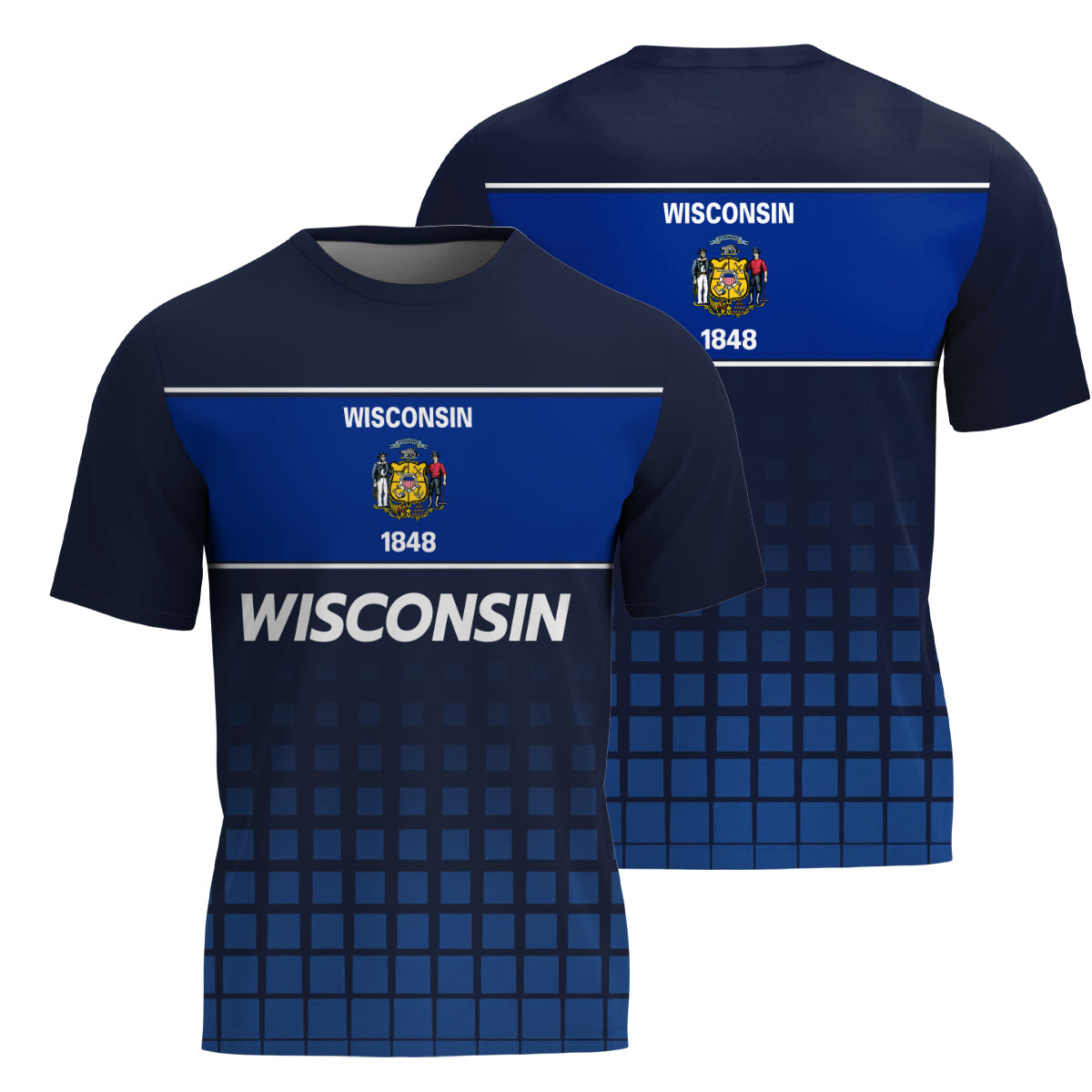 Wisconsin State Pride Tech Running T-Shirt