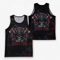 Men's Running Tank Top Firefighter Born To Fight Fire Running Singlet V2
