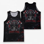 Men's Running Tank Top Firefighter Born To Fight Fire Running Singlet V2