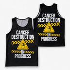 Cancer Fighter Running Tank Top Cancer Destruction Running Singlet for Men and Women