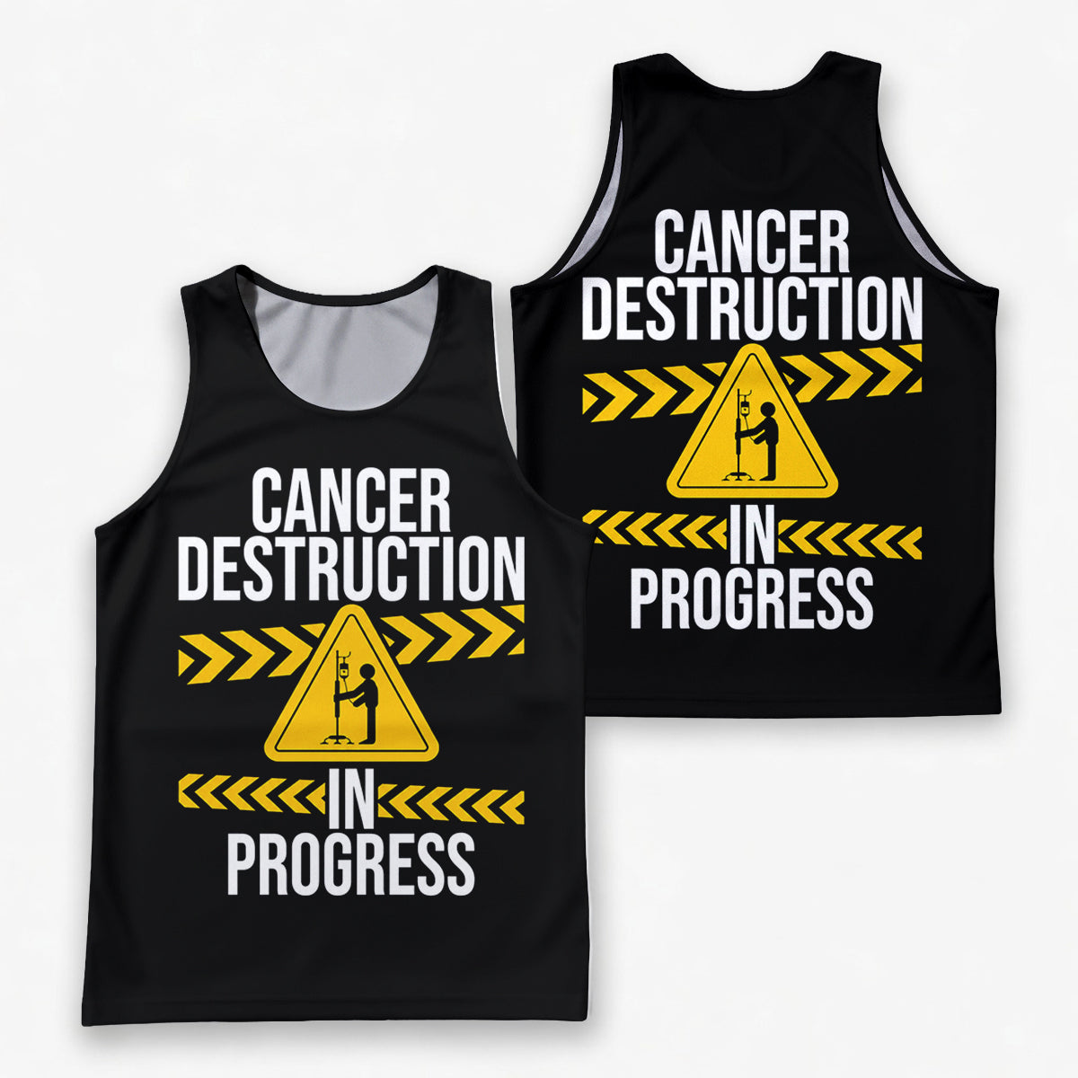 Cancer Fighter Running Tank Top Cancer Destruction Running Singlet for Men and Women