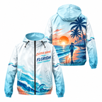 Custom Name Florida Coast Runner Florida Running Windbreaker Jacket