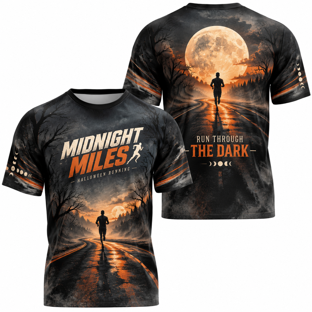 Midnight Miles Halloween Tech Running T-Shirt