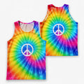 Funny Running Tank Top _ Hippie Tie Dye Tech Running Singlet