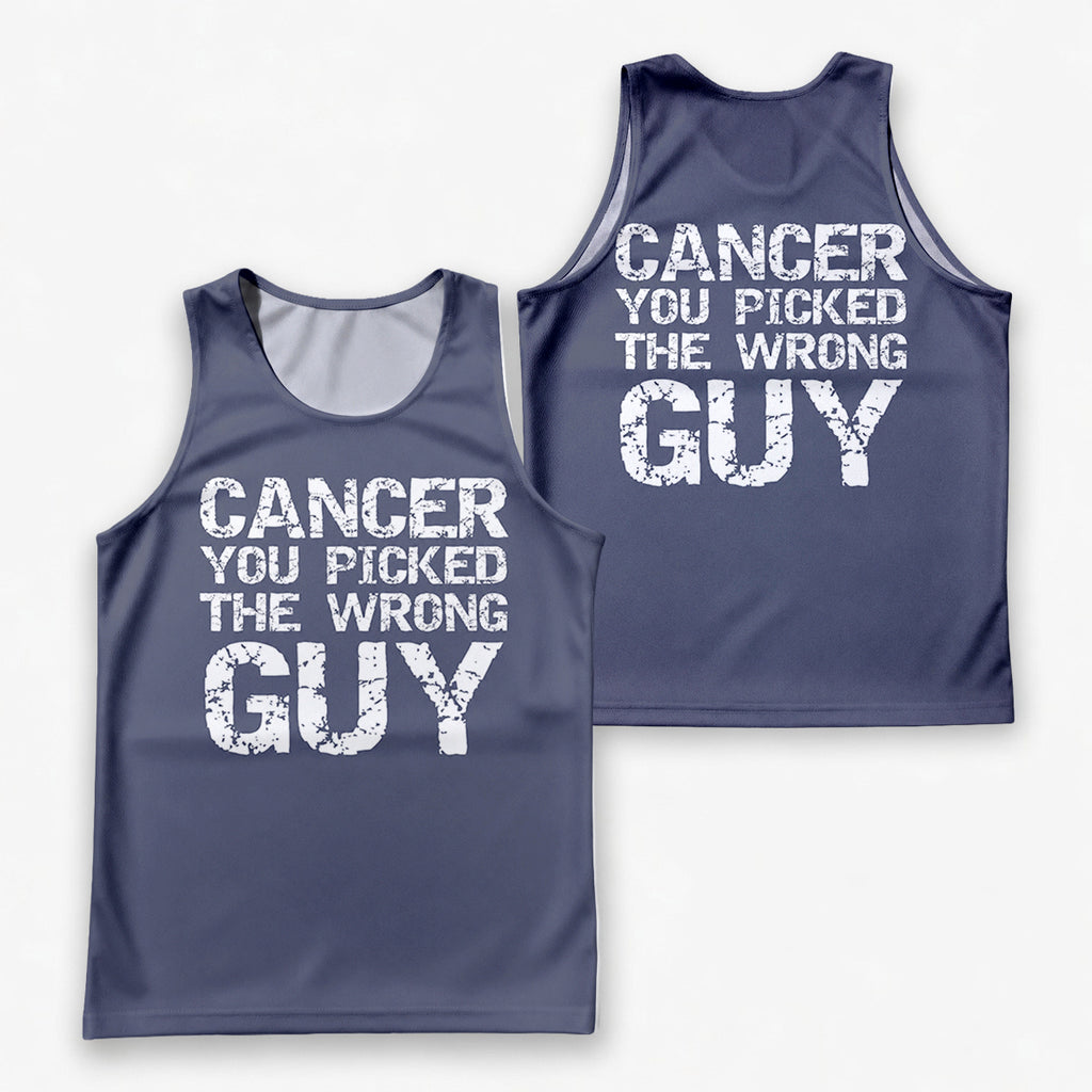 Cancer Fighter Running Tank Top Wrong Guy Running Singlet for Men