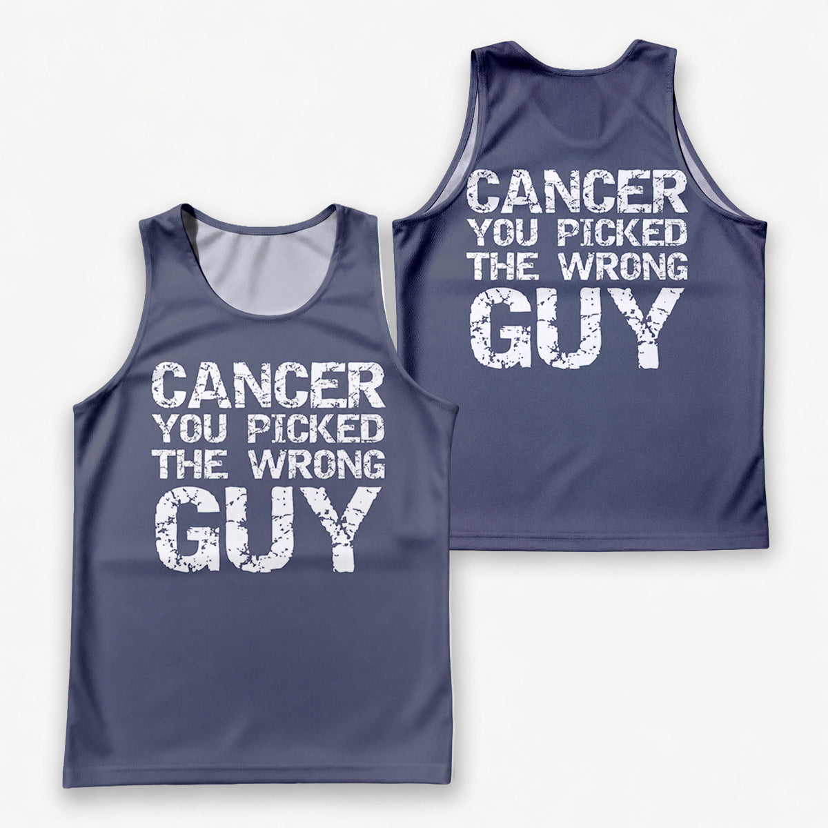 Cancer Fighter Running Tank Top Wrong Guy Running Singlet for Men