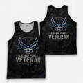 Veteran Running Tank Top - US Air Force Veteran V8 Tech Singlet