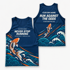 Custom Name Miles Koi Wave Aloha Running Tank Top
