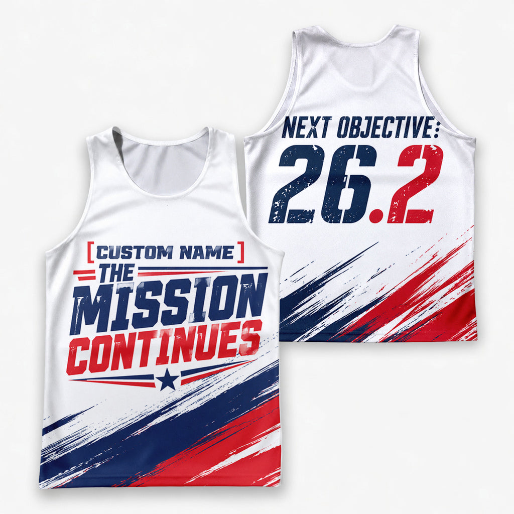 The Mission Continues The Marine Corp Race Day Running Tank Top