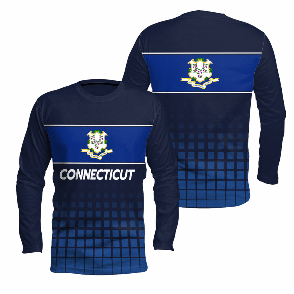 Connecticut State Pride Long Sleeve Running T-Shirt