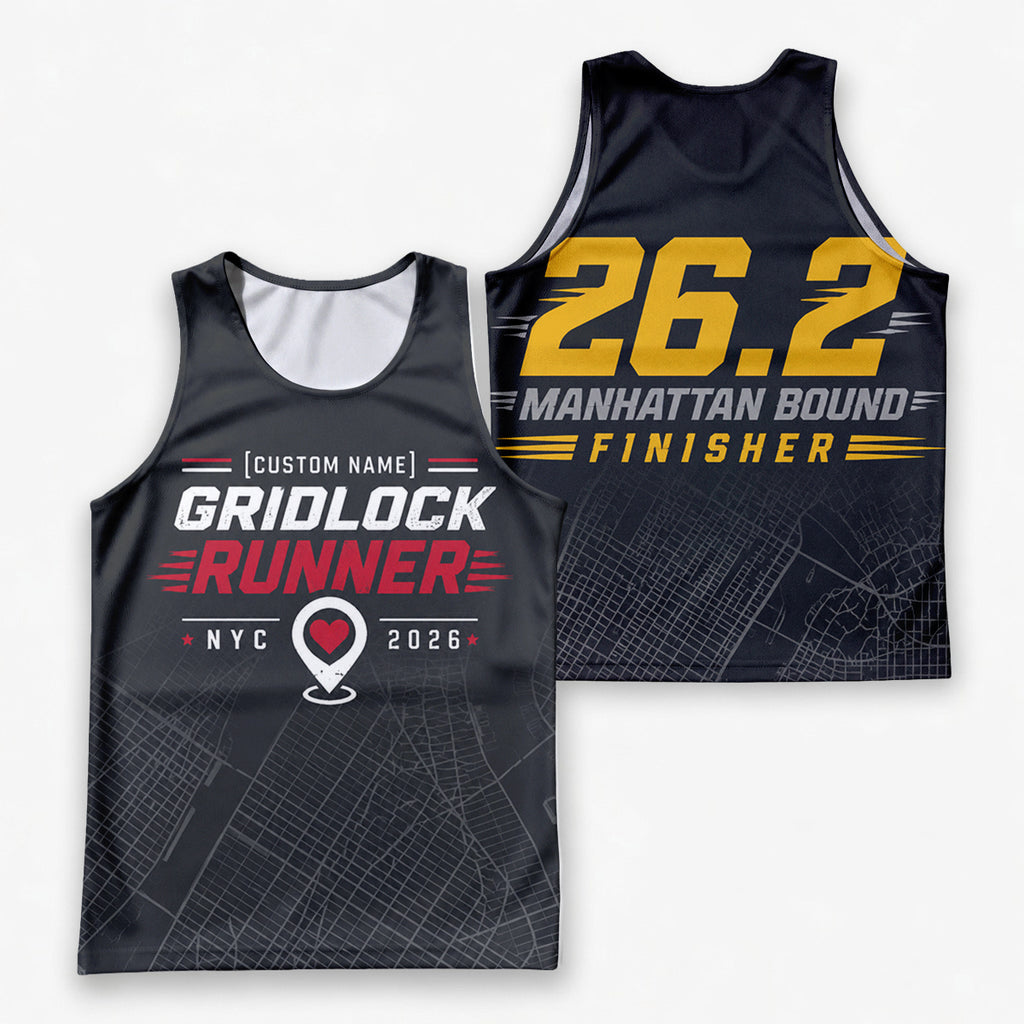 City Gridlock The NYC Race Day Running Tank Top