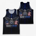 Men's Running Tank Top Police Back The Blue Eagle Running Singlet