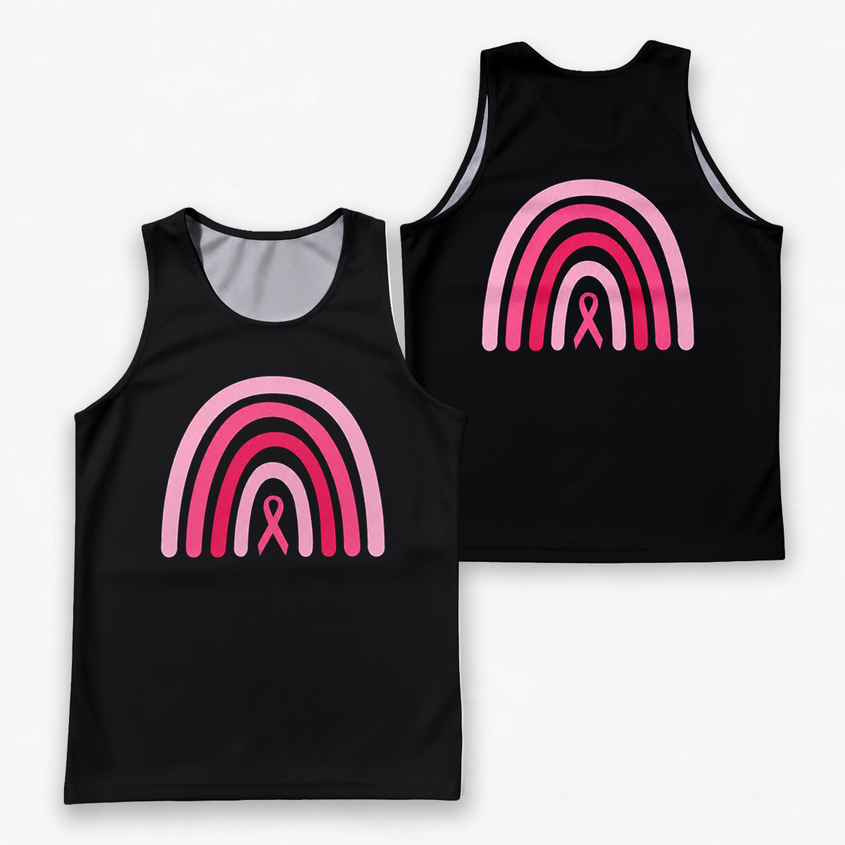 Cancer Fighter Running Tank Top Pink Ribbon Hope Running Singlet for Men and Women