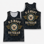 Veteran Running Tank Top - US Navy Veteran V7 Tech Singlet